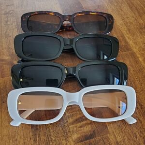 Set of 4 Sunglasses - Retro Vintage Style